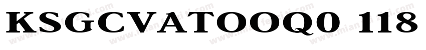KSGCVATOOQ0 118 140字体转换